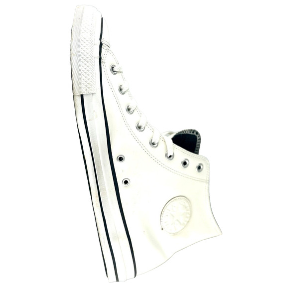 Converse Chuck Taylor Unisex White Patent Leather Sneakers Men 13 Women’s 15 - Picture 7 of 14